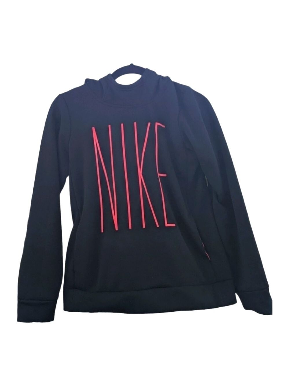 Nike Black with Hot Pink Dri-fit Spellout Hoodie Size XL EUC